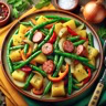 Poêlée de légumes aux saucisses et haricots verts