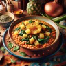 Lentilles corail aux ananas et épinards