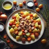 Poêlée de thon aux légumes et pommes de terre